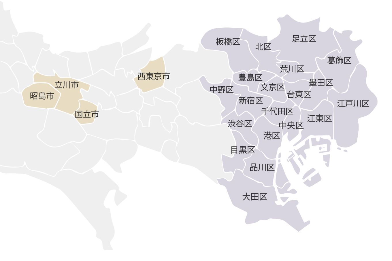 たまごタクシーサービス対象エリア