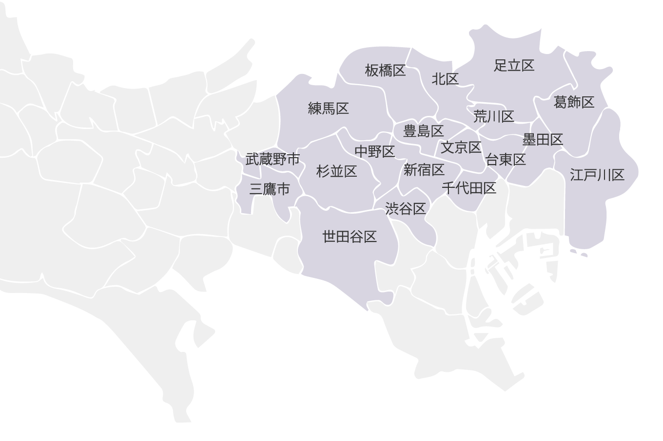 東京23区（一部を除く）・三鷹市・武蔵野市